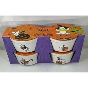 Disney Halloween Winnie the Pooh And Friends Set Of 4 Ramekins